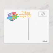 T-Rex sagt Hi Postcard Postkarte (Rückseite)