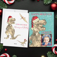 T Rex Santa Dinosaur Foto Personalisiert Kinder