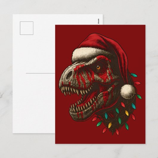 T-Rex Santa Dinosaur Weihnachten (Vorne/Hinten)