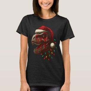 T-Rex Santa Dinosaur Weihnachten T-Shirt