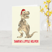 T-Rex Santa Quote Karte (Gelbe Blume)