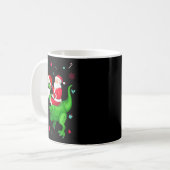 T-rex Santa Ride Funny Ugly Christmas Toddler_kids Kaffeetasse (Vorderseite Links)