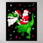 T-rex Santa Ride Funny Ugly Christmas Toddler_kids Poster (Vorne)