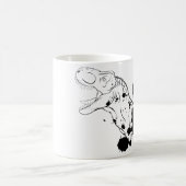 T-Rex (schwarz und weiß) Kaffeetasse (Mittel)