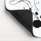 T-Rex (schwarz und weiß) Mousepad (Ecke)