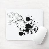 T-Rex (schwarz und weiß) Mousepad (Mit Mouse)