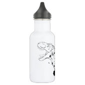 T-Rex (schwarz und weiß) Trinkflasche (Links)