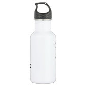 T-Rex (schwarz und weiß) Trinkflasche (Rückseite)