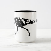 T-Rex Schwarzes 15 Unze Zwei-Ton Tasse (Mittel)