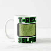 T-Rex Selfie Kurz Arms Funny Dinosaur Tasse (Links)