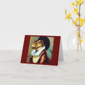 T Rex Shakespeare Karte (Gelbe Blume)