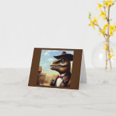 T Rex Sheriff Karte (Gelbe Blume)