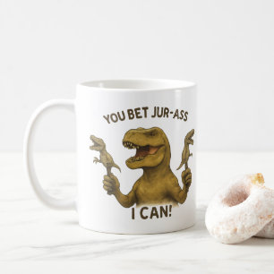 T-Rex Sie setzen Jur-Ass ich kann Kaffeetasse