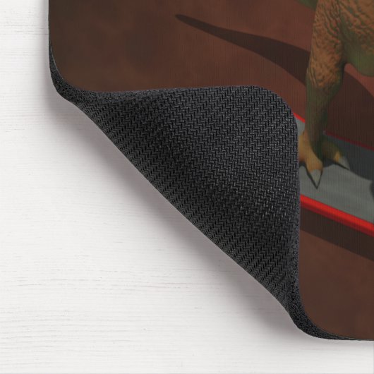 T Rex Skateboarding Mousepad (Ecke)