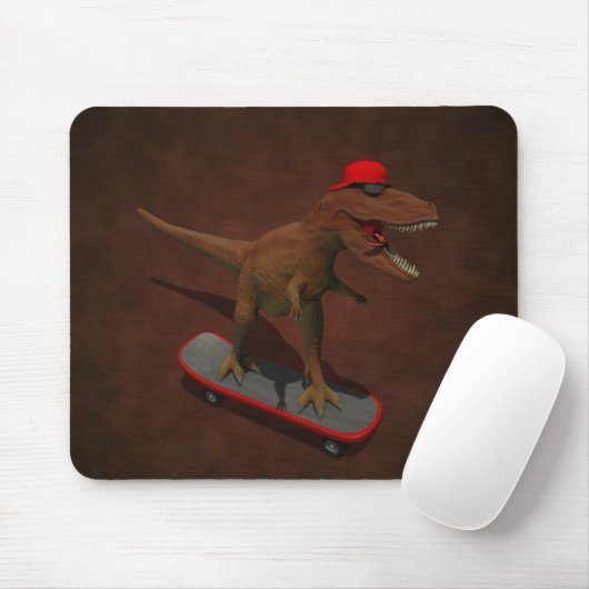 T Rex Skateboarding Mousepad (Mit Mouse)