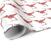 T-rex-Skater Geschenkpapier (Rolleneckpunkt)