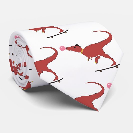 T-rex-Skater Krawatte (Gerollt)