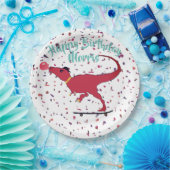 T-rex-Skater Pappteller (Party)