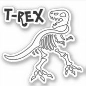 T-REX Skeleton Aufkleber (Vorderseite)