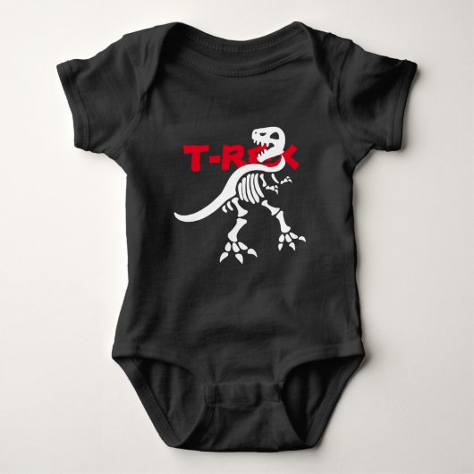 T-rex Skeleton Baby Strampler (Vorderseite)