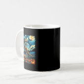 T-rex Skeleton Halloween Van Gogh Starry Night Fal Kaffeetasse (Vorderseite Links)