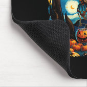T-rex Skeleton Halloween Van Gogh Starry Night Fal Mousepad (Ecke)