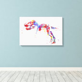 T Rex skelett Leinwanddruck (Insitu (Holzboden))