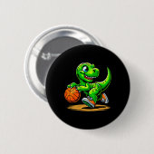 T-Rex Skelett Spieler Dinosaurier Button (Vorne & Hinten)