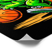 T-Rex Skelett Spieler Dinosaurier  Poster (Ecke)