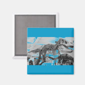 T-Rex Skelettstift Magnet (Vorderseite/Rückseite)