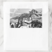 T-Rex Skelettstift Rechteckiger Aufkleber (Tasche)