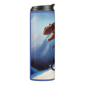 T Rex Skiing Thermosbecher (Nach links gedreht)