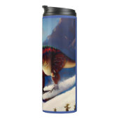 T Rex Skiing Thermosbecher (Nach rechts gedreht)