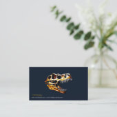 T Rex Skull Business Card Visitenkarte (Stehend Vorderseite)