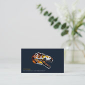 T Rex Skull Business Card Visitenkarte (Stehend Vorderseite)