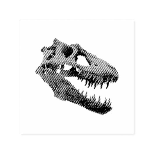 T-Rex Skull Dino Knochen Fossil Dinosaur Tyrannosa Permastempel (Design)