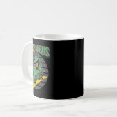 T-Rex Snowboard-Dinosaur Snowboard Kaffeetasse (Vorderseite Links)