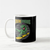 T-Rex Snowboard-Dinosaur Snowboard Kaffeetasse (Links)