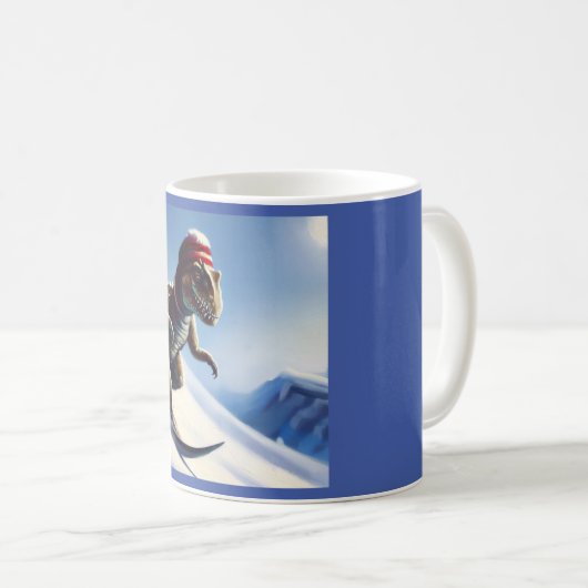 T Rex Snowboarding Kaffeetasse (VorderseiteRechts)