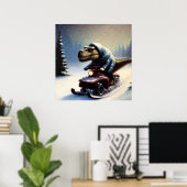 T Rex Snowmobile Poster (Heimbüro)