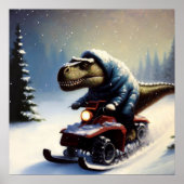 T Rex Snowmobile Poster (Vorne)