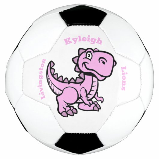 T Rex Soccer Ball - Rosa (Vorderseite)