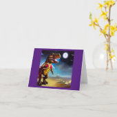 T Rex Space Opera Hero Karte (Gelbe Blume)