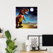 T Rex Space Opera Hero Poster (Heimbüro)