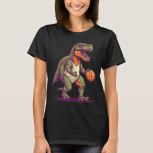 T Rex spielt Basketball Trainer Dino Trex Rex Spor T-Shirt