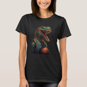 T Rex spielt Basketball Trainer Dino Trex Rex Spor T-Shirt