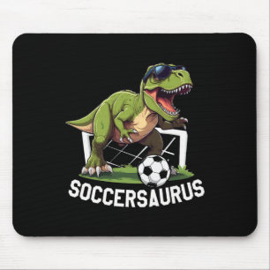 T-Rex spielt Fußball Dinosaurier Fußballspieler Mousepad