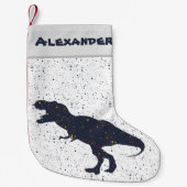 T-Rex Spritzer Paint Custom Christmas Strumpf Kleiner Weihnachtsstrumpf (Vorderseite)