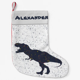 T-Rex Spritzer Paint Custom Christmas Strumpf Kleiner Weihnachtsstrumpf
