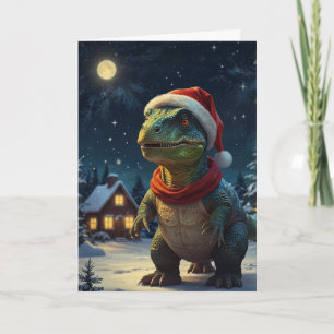 T-Rex Starry Night Dinosaur Weihnachtsweihnachtsst Karte